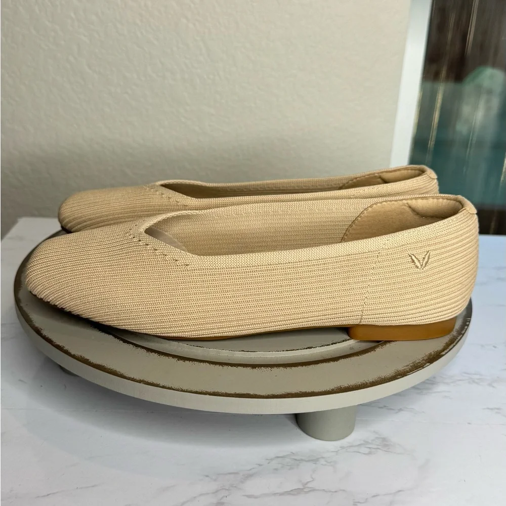 VIVAIA Margot 2.0 Women’s EU 37 US 6.5‎ Cream Knit Ballet Flat Eco Fabric - Picture 3 of 7
